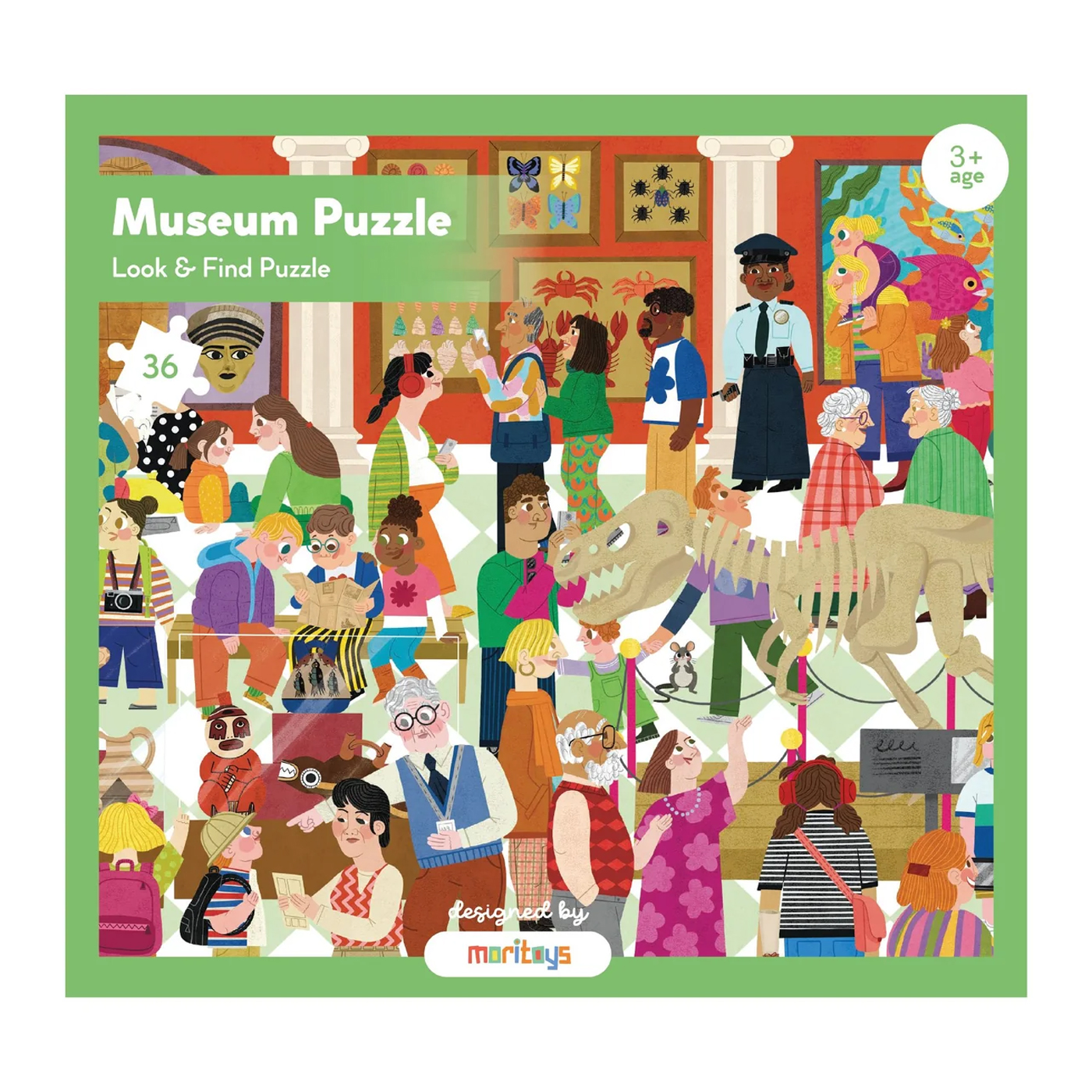 MORİTOYS Moritoys Look & Find Puzzle: Museum - 36 Parçalı Yapboz ve Gözlem Oyunu