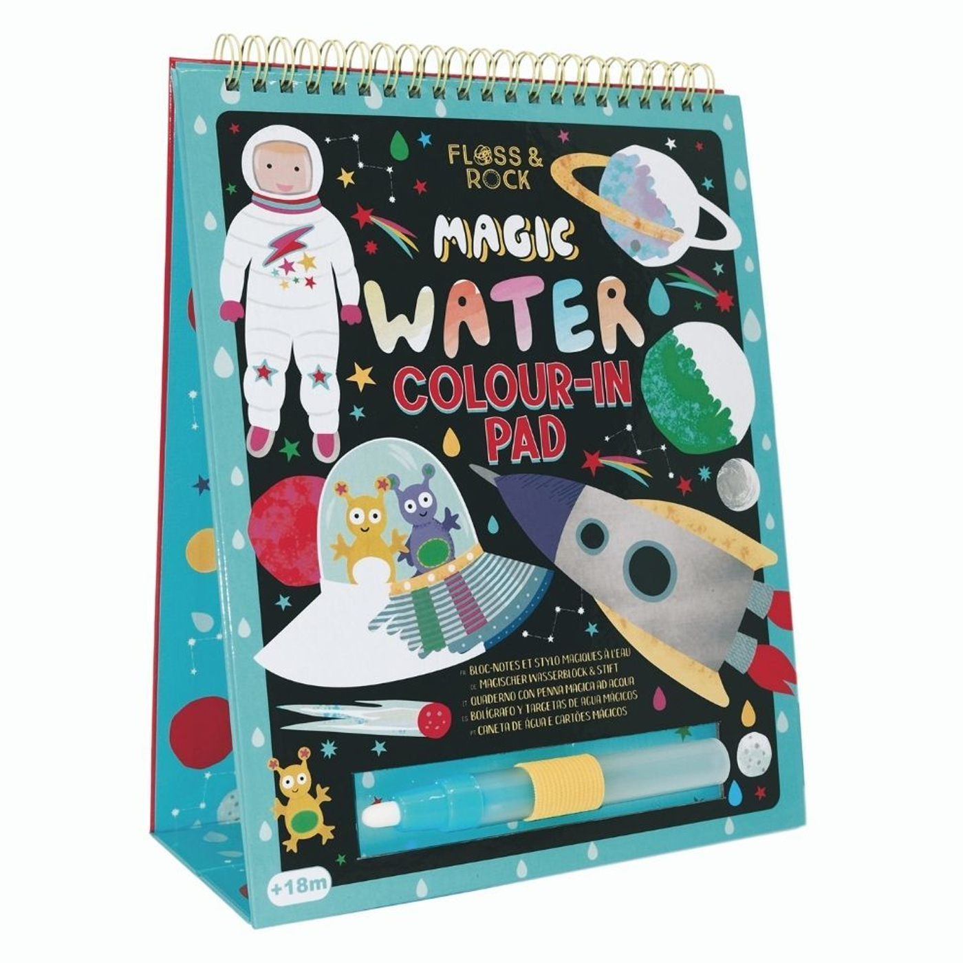 FLOSS & ROCK Floss & Rock Renk Değiştiren Water Magic Boyama Kitabı - Space