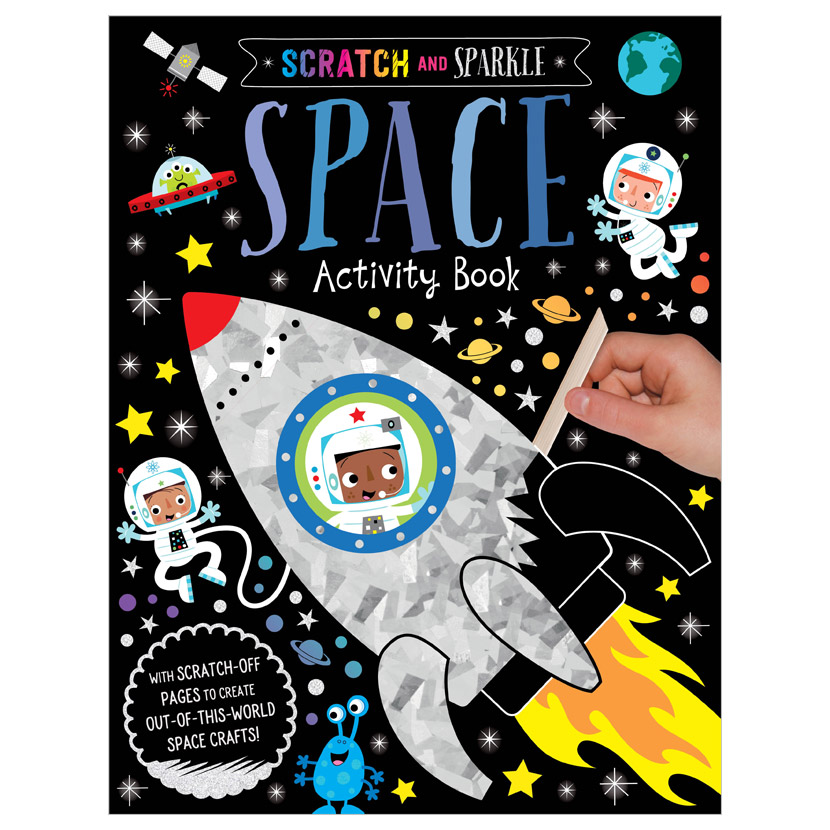 MAKE BELIEVE IDEAS Scratch And Sparkle Space Activity Book