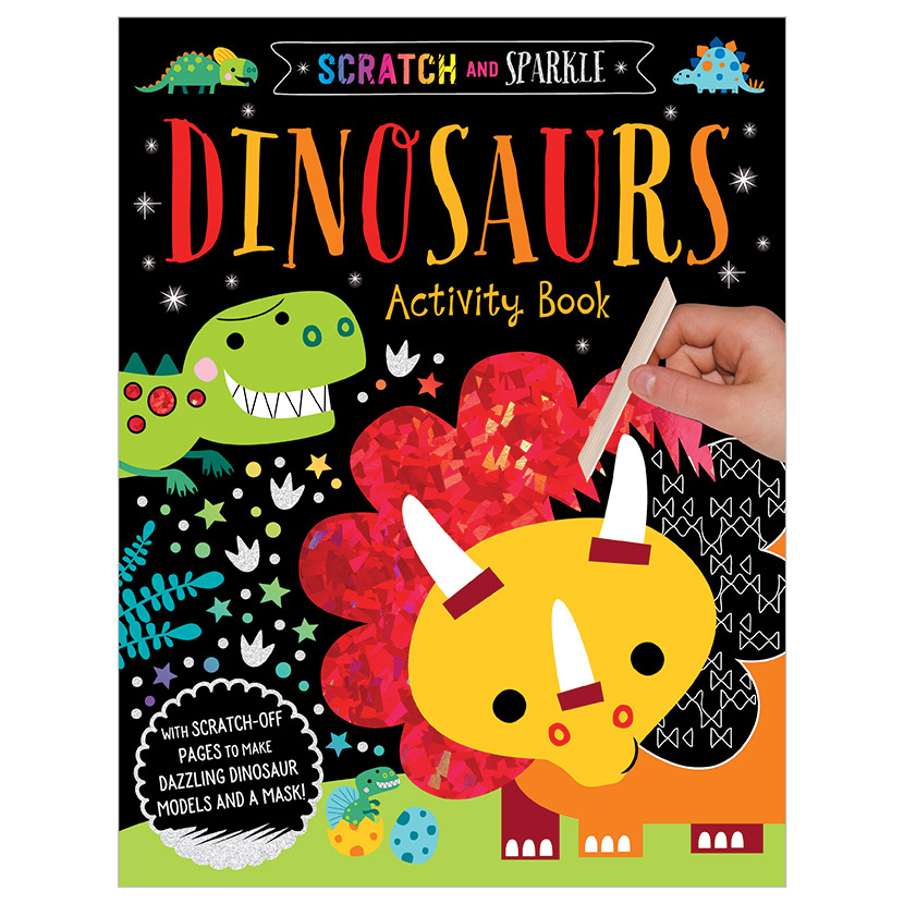 MAKE BELIEVE IDEAS Scratch And Sparkle Dinosaurs Activity Book