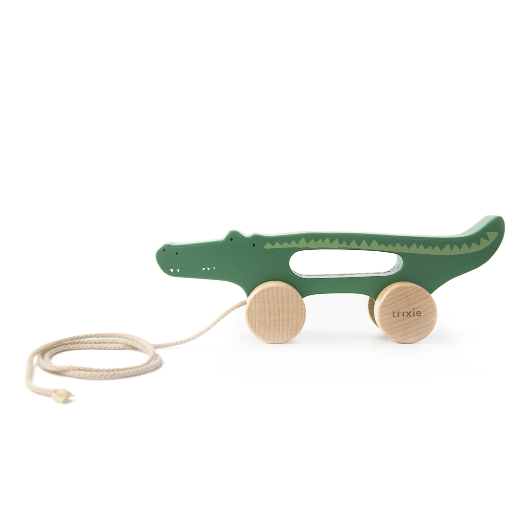 TRIXIE Trixie Wooden Pull Along Toy - Mr. Crocodile