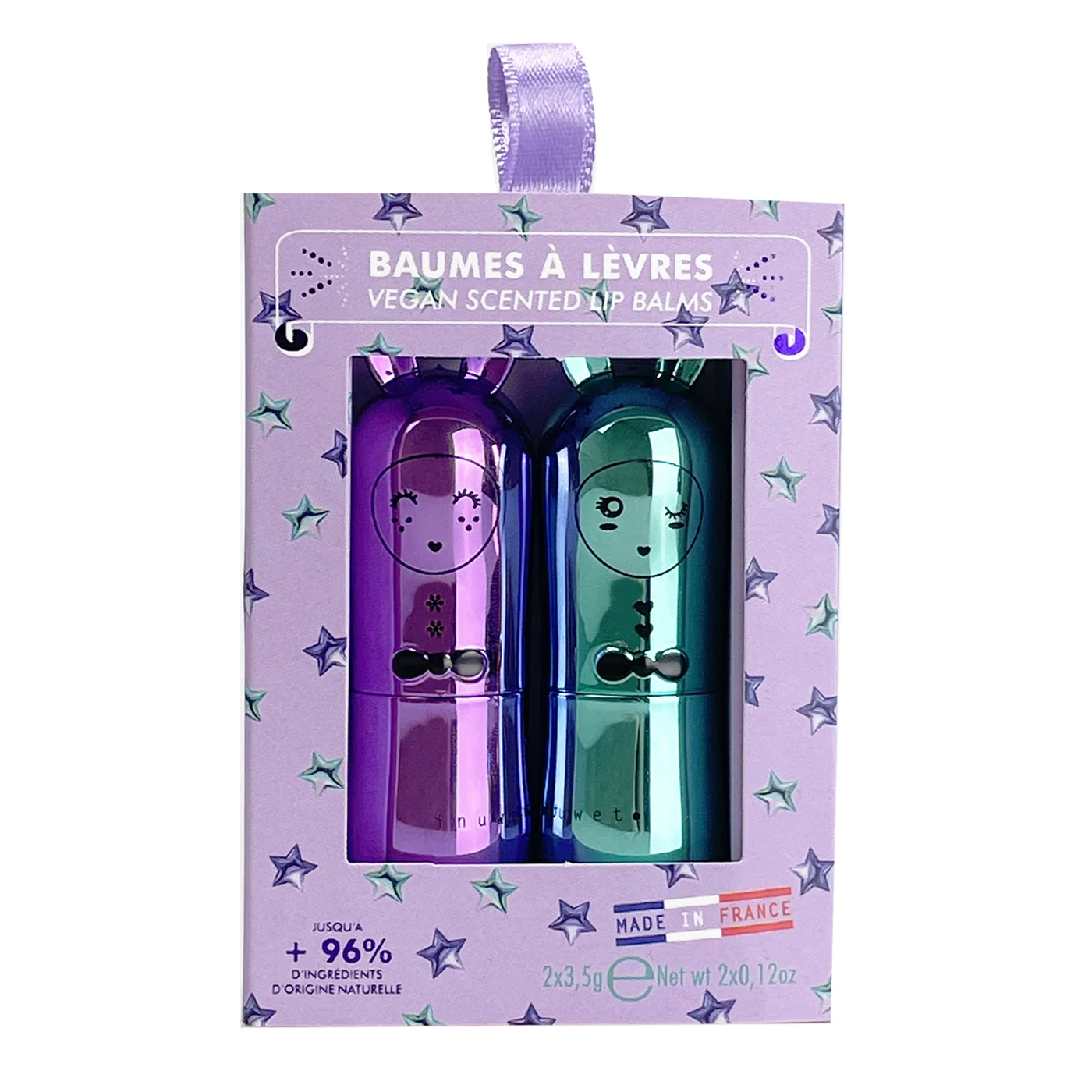  Inuwet Duo Lipbalm Gift Set  | Purple Ribbon
