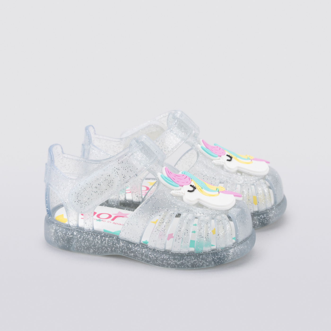  Igor S10309 Tobby Gloss Unicornio Çocuk Sandalet | Transparente Glitter