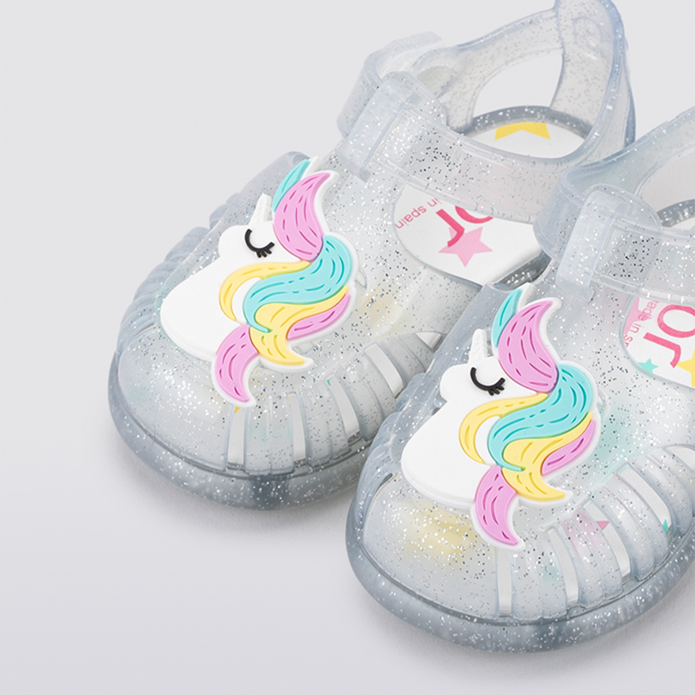 IGOR Igor S10309 Tobby Gloss Unicornio Çocuk Sandalet | Transparente Glitter