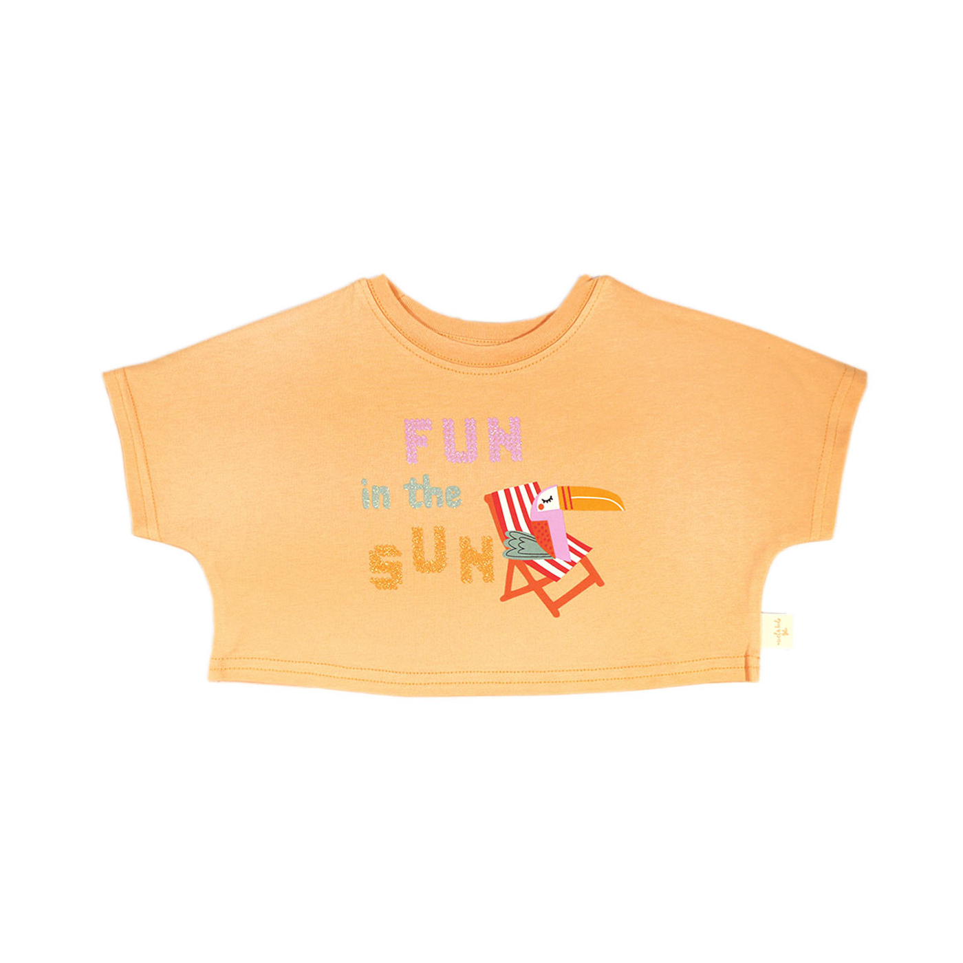 MIELA KIDS Miela Kids Glitter Baskılı Crop T-Shirt  | Fun In The Sun