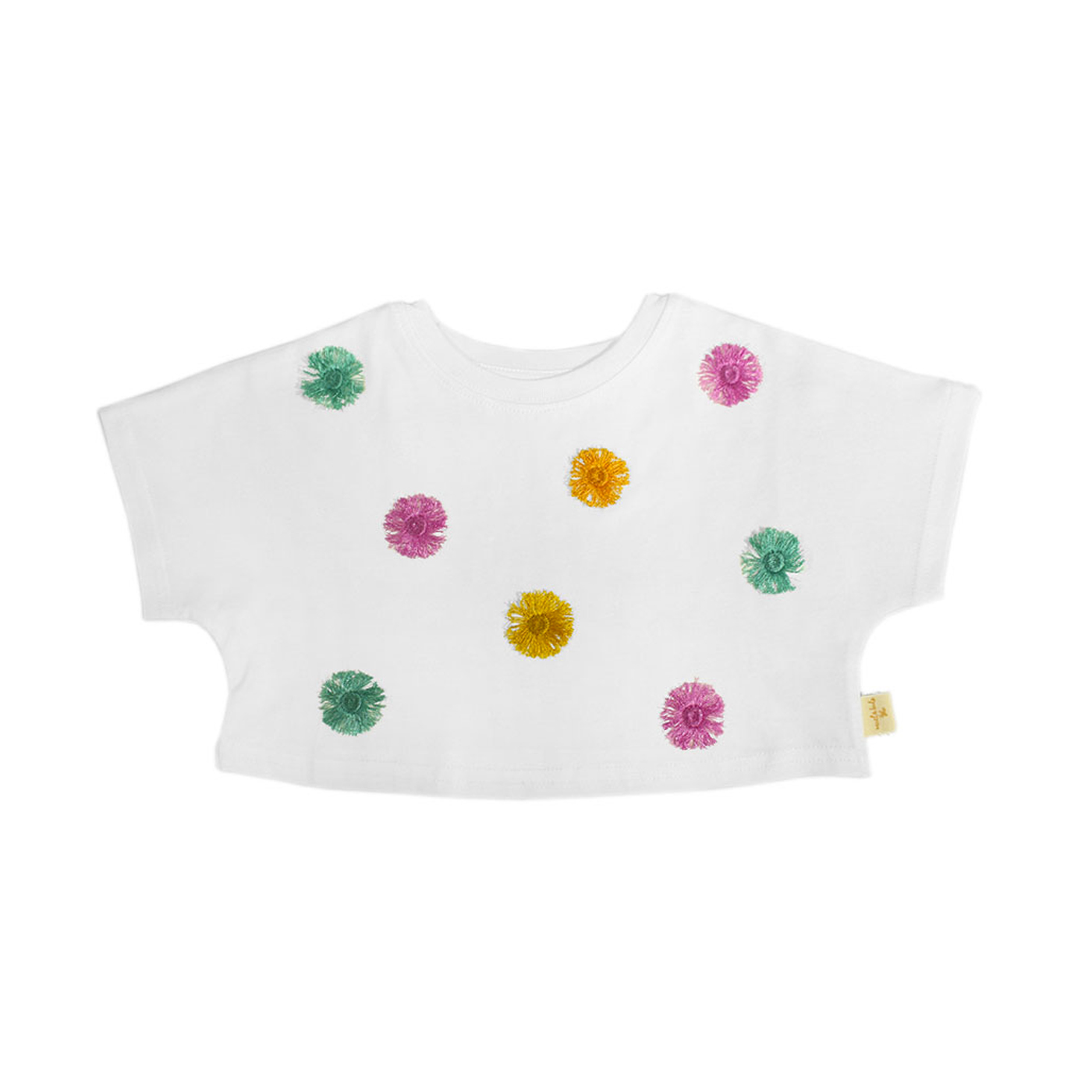MIELA KIDS Miela Kids Püsküllü Crop T-Shirt  | Beyaz