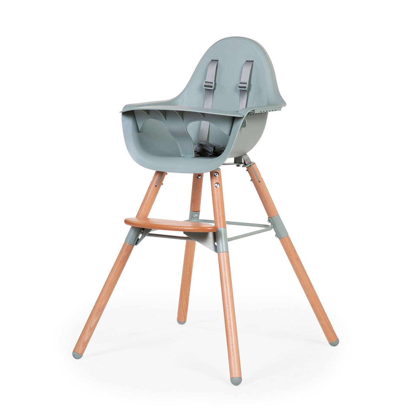  Childhome Evolu Mama Sandalyesi + Ön tepsi (Silikon Matlı)  | Mint & Naturel