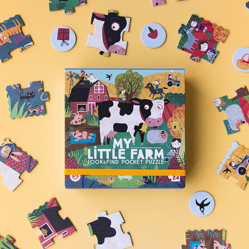 LONDJI Londji Pocket Puzzle - My Little Farm