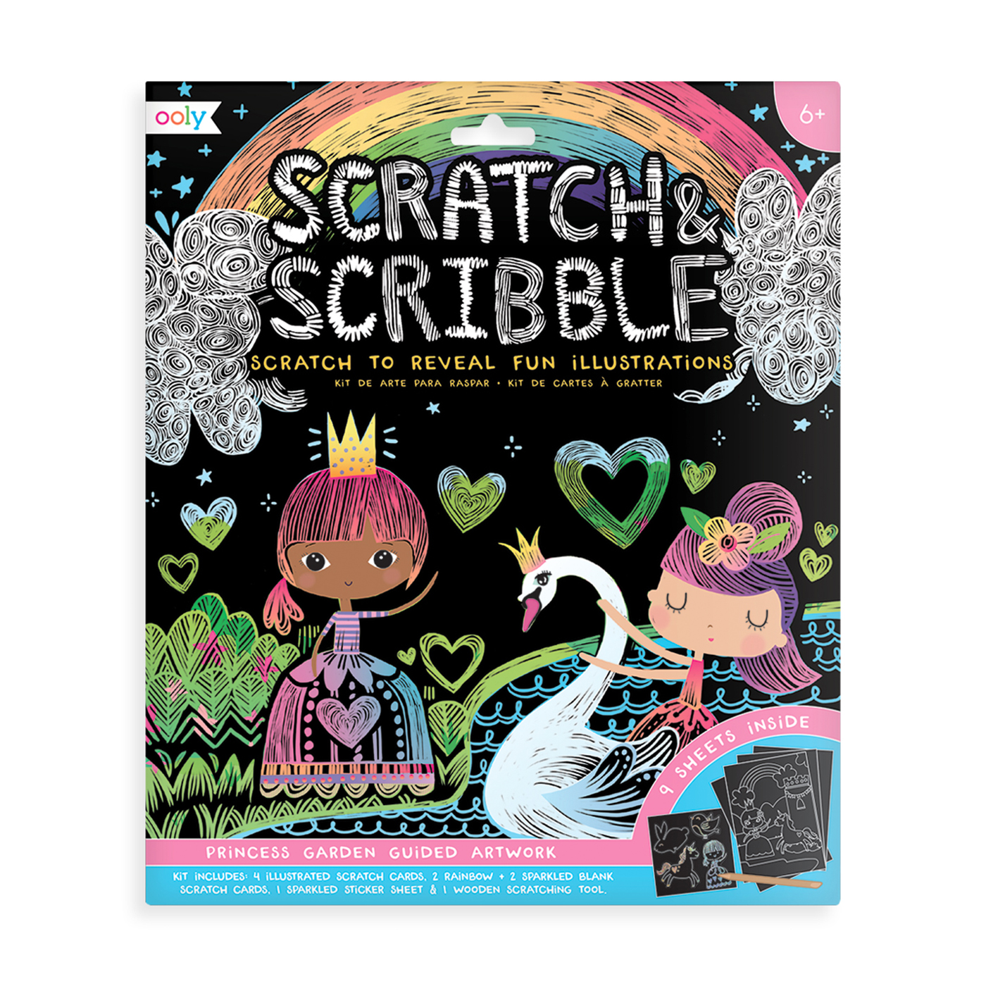  Ooly Scratch & Scribble - Princess Garden
