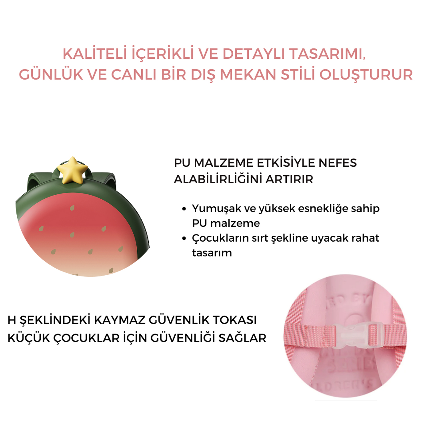 ZOYZOII Zoyzoii Fruit Serisi Volcanic Watermelon Sırt Çantası