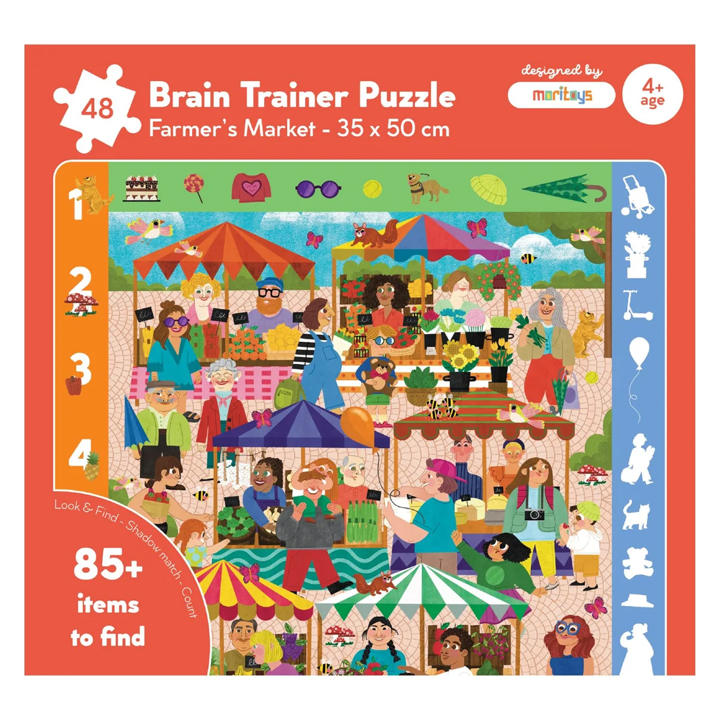  Moritoys Brain Trainer Puzzle: Farmer’s Market 48 Parça Yapboz