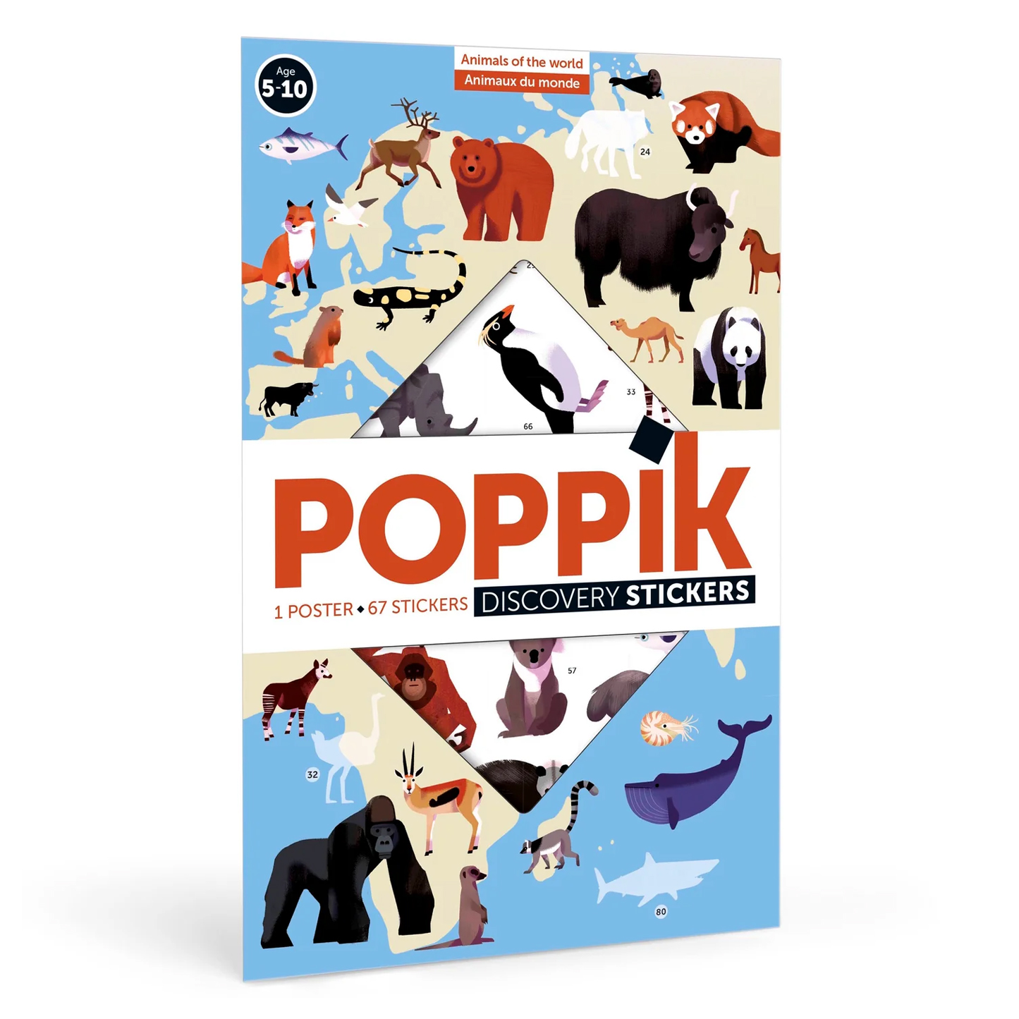  Poppik Discovery Sticker Poster - Animals of The World