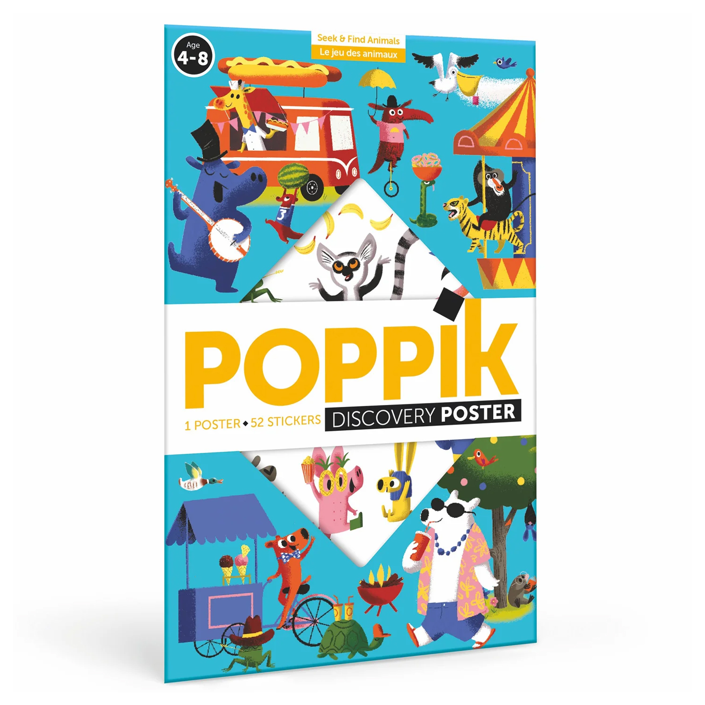 POPPIK Poppik Discovery Sticker Poster - Animals ( Seek & Find)