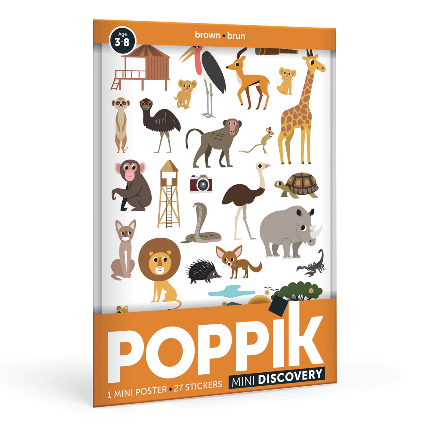 POPPIK Poppik Mini Sticker Poster - Brown