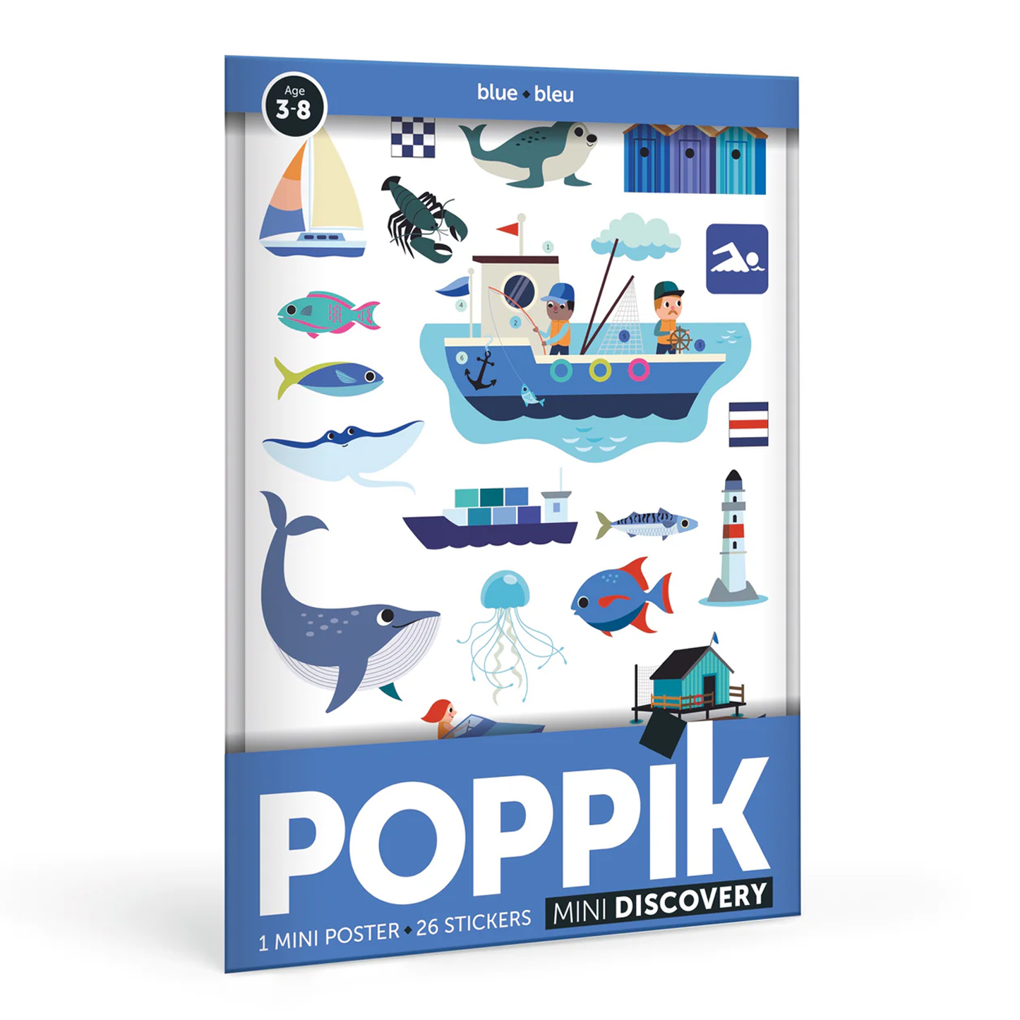  Poppik Mini Sticker Poster - Blue