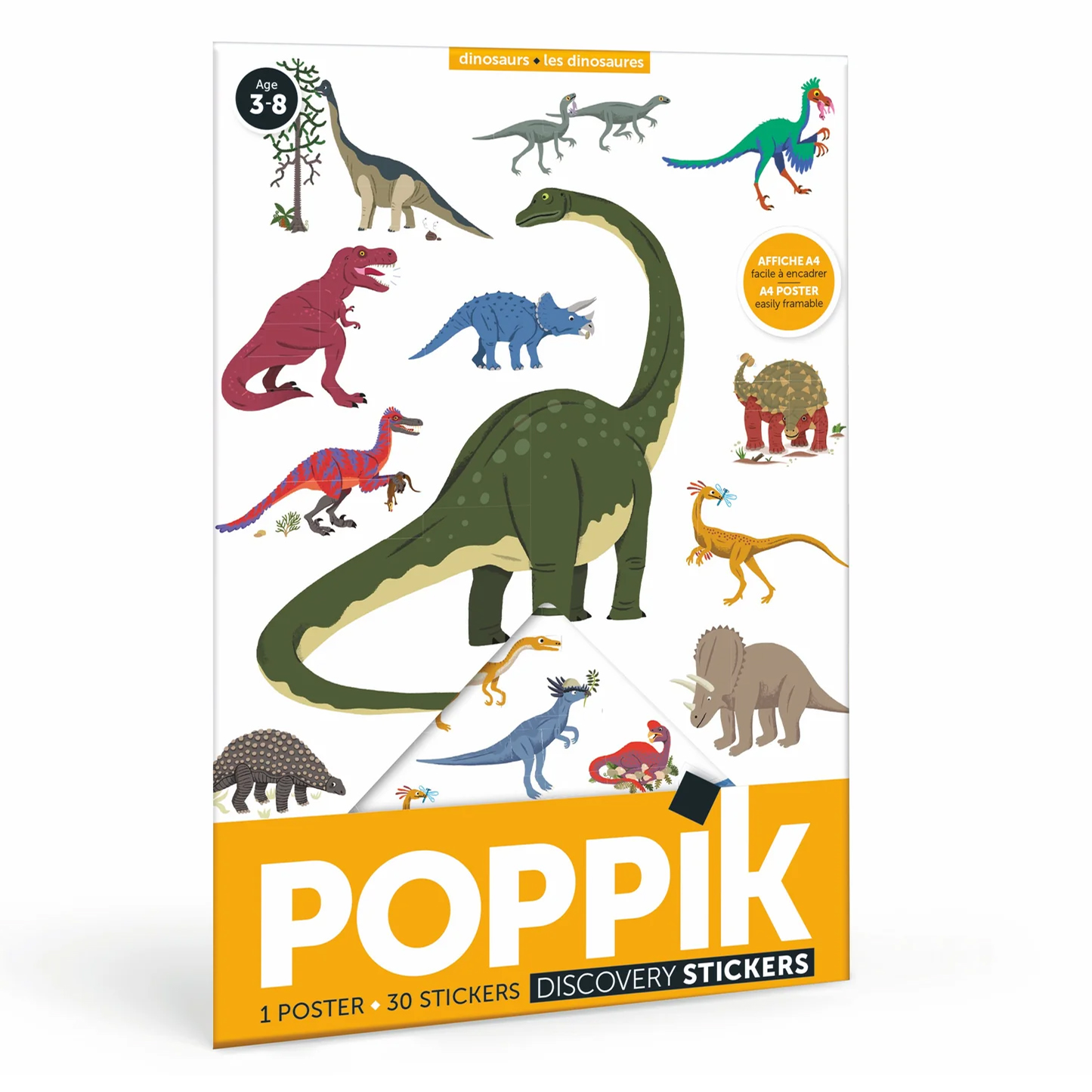 POPPIK Poppik Mini Sticker Poster - Dinosaurs