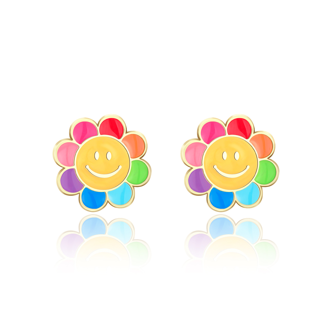 GIRL NATION Girl Nation Küpe - Rainbow Happy Flower