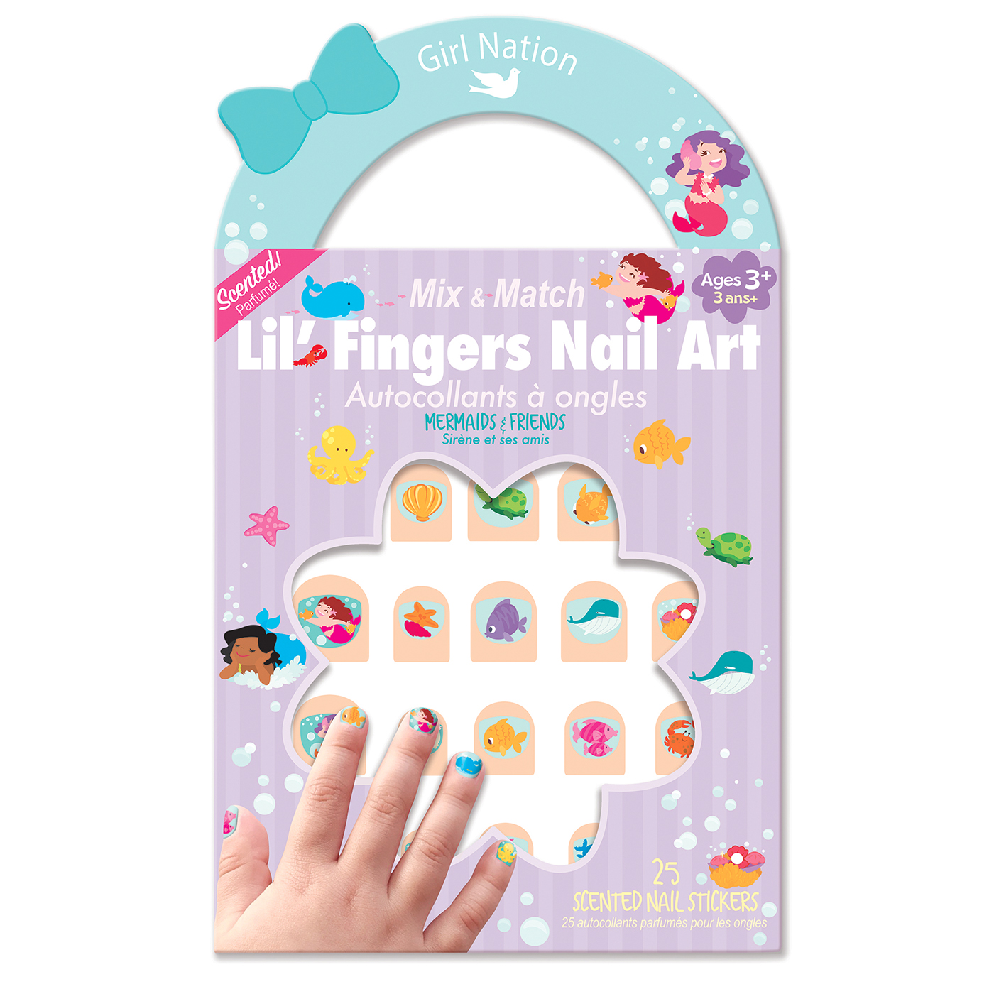 GIRL NATION Girl Nation Lil Fingers Tırnak Sticker -Lil' Fingers Nail Art - Mermaids & Friends