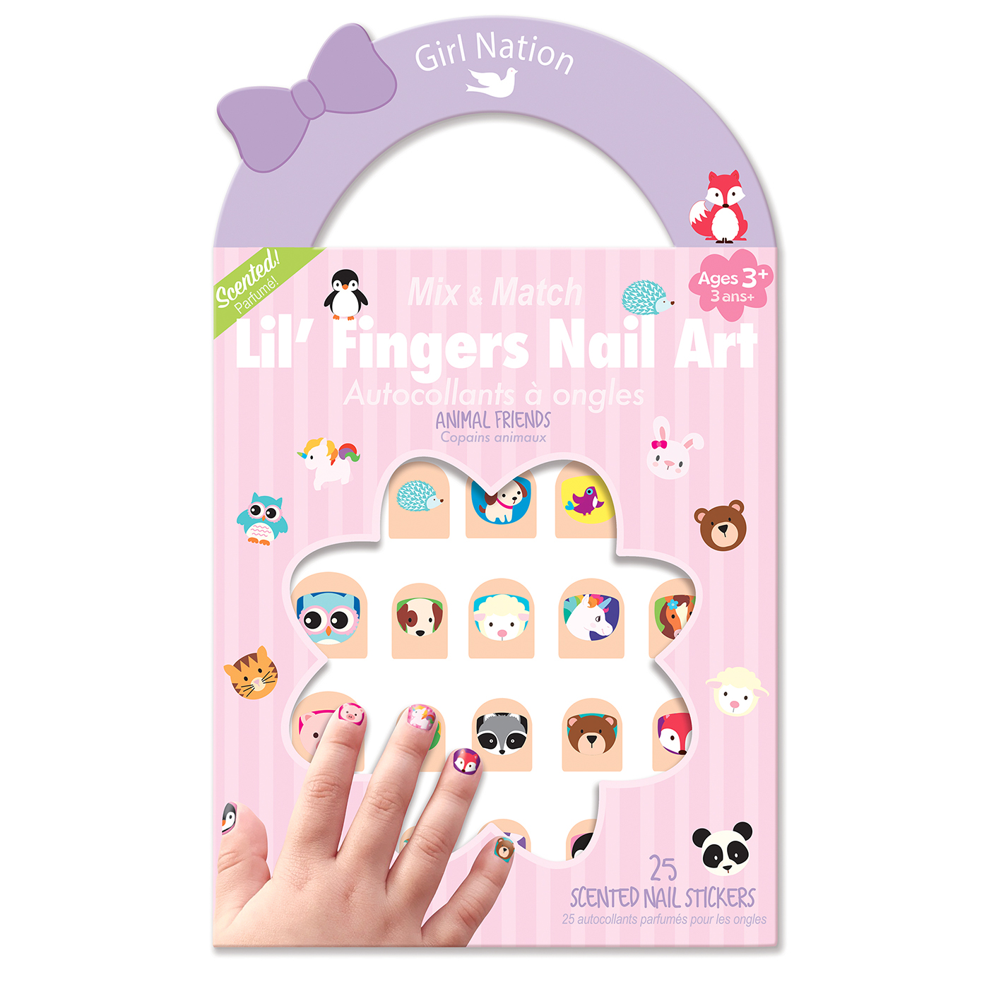 GIRL NATION Girl Nation Lil Fingers Tırnak Sticker -Lil' Fingers Nail Art - Animal Friends