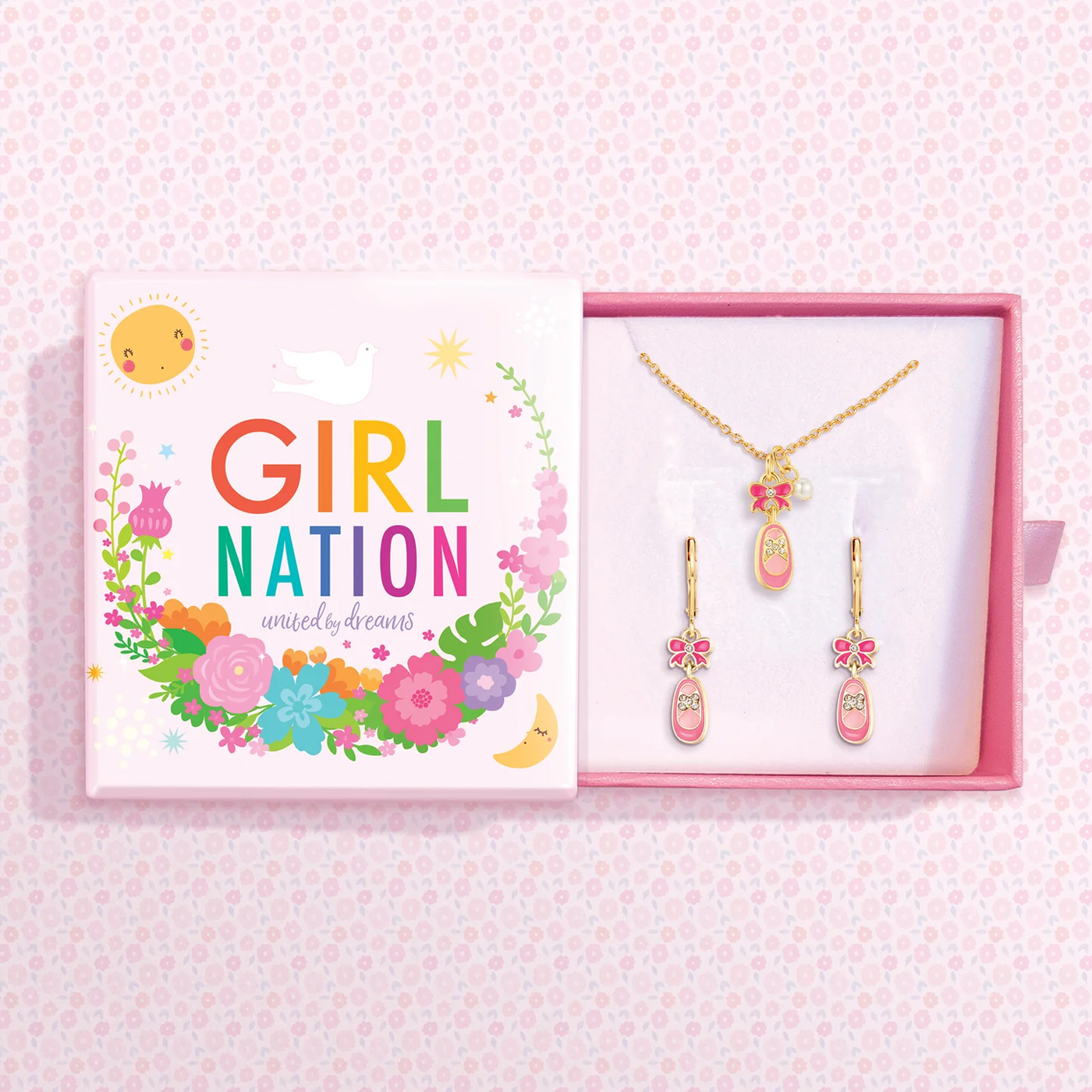 GIRL NATION Girl Nation Necklace & Earrings Kolye Küpe Hediye Seti - Ballet Shoes