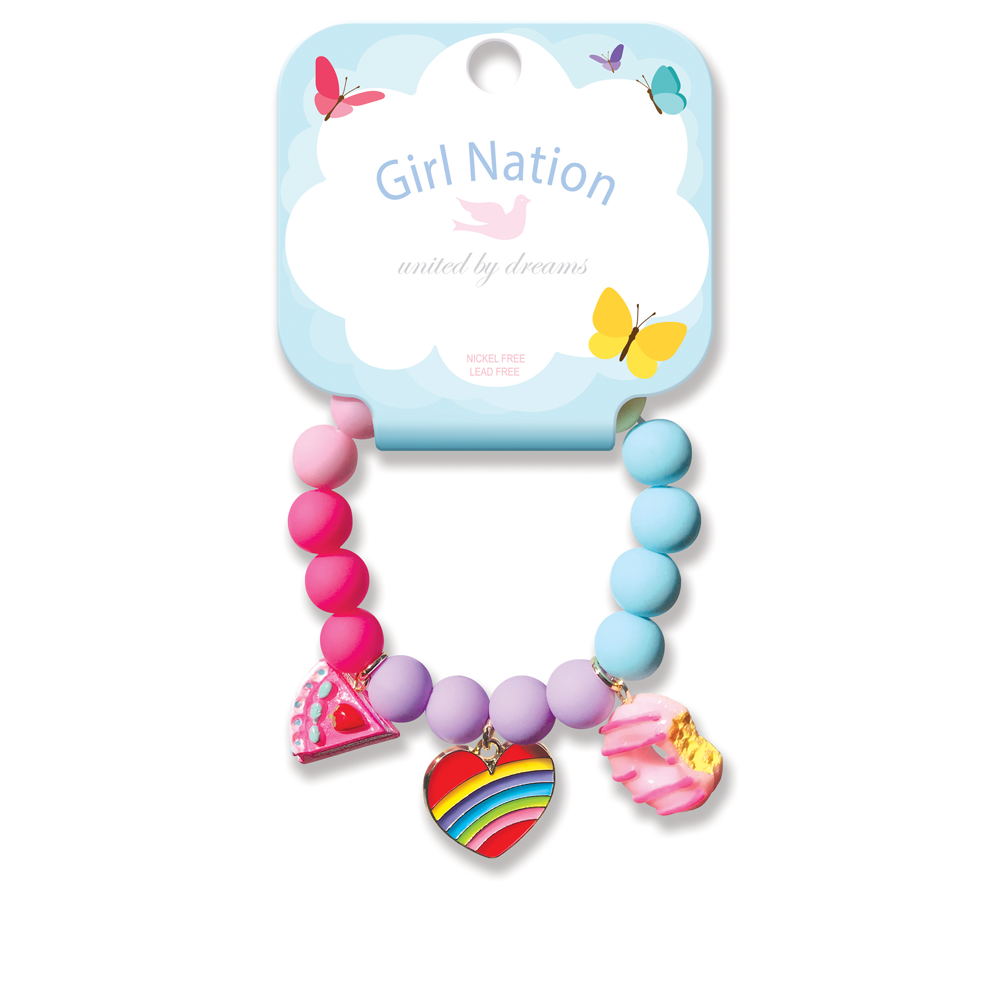  Girl Nation Bileklik - Rainbow Heart