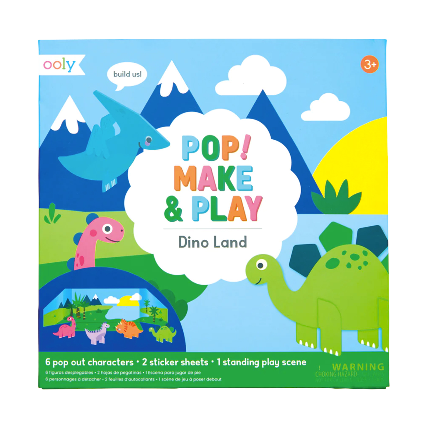 OOLY Ooly Pop! Make & Play Açılabilir Oyun Seti - Dino Land