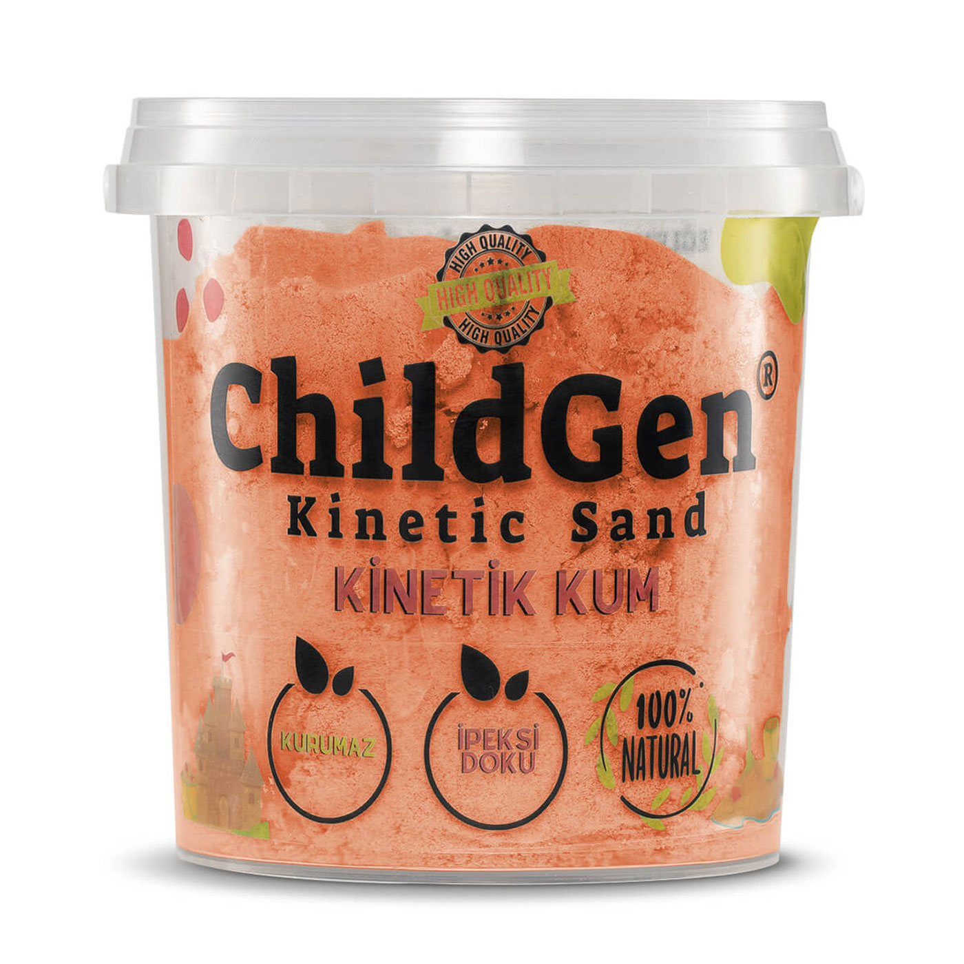 CHILDGEN Childgen Kinetik Kum 500 gr | Turuncu