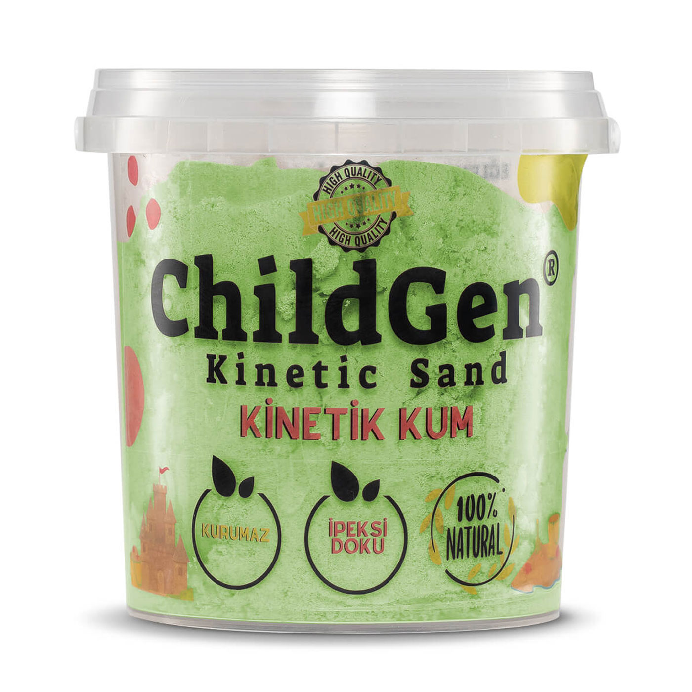 CHILDGEN Childgen Kinetik Kum 500 gr | Yeşil