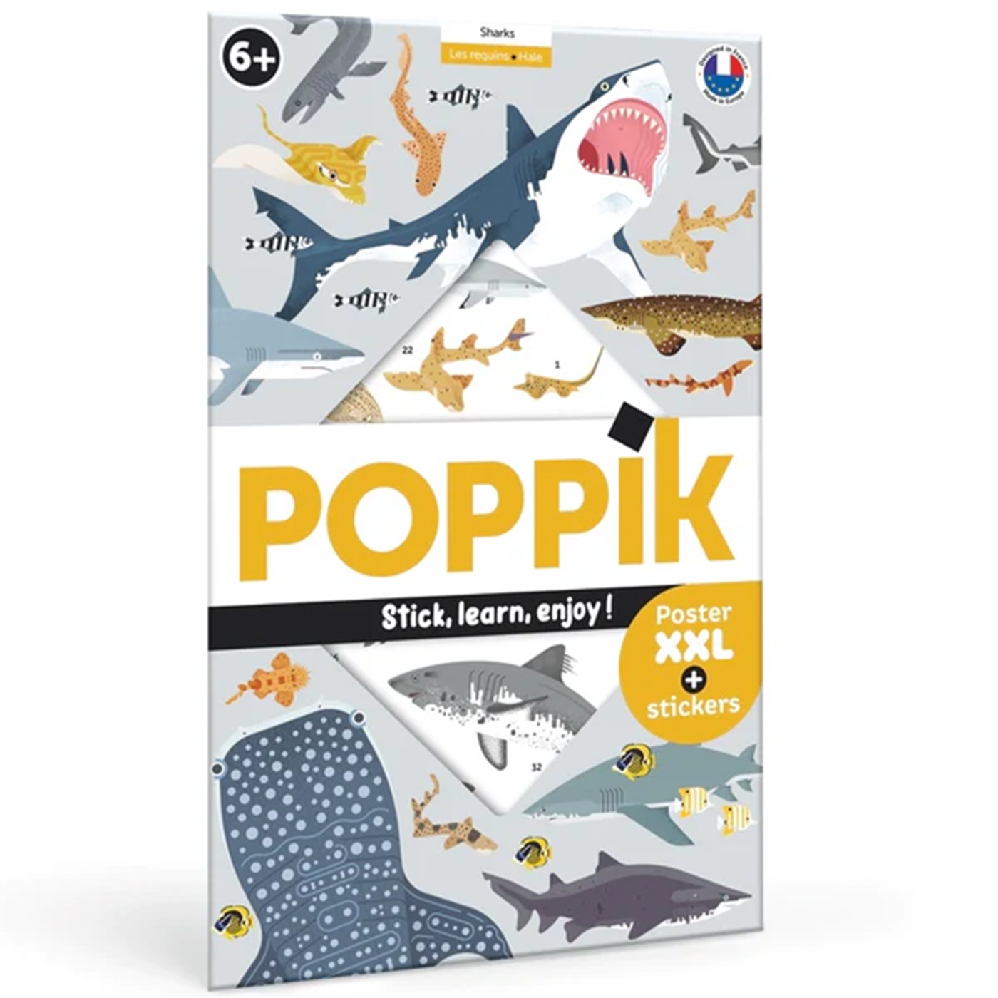  Poppik Discovery Sticker Poster - Sharks