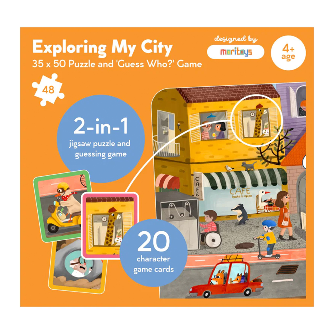 MORİTOYS Moritoys Exploring My City 2-in-1 Puzzle ve Bil Bakalım Kim Oyunu