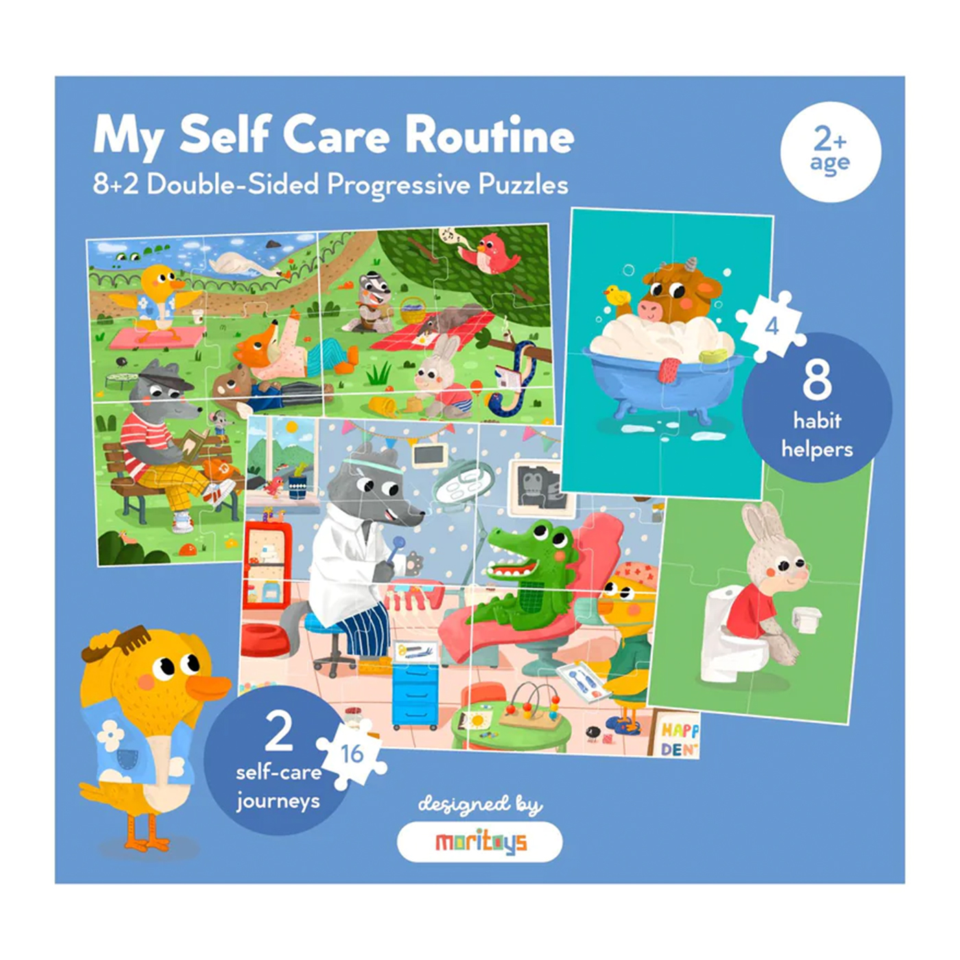  Moritoys My Self Care Routine: Çift Taraflı 8+2 Puzzle