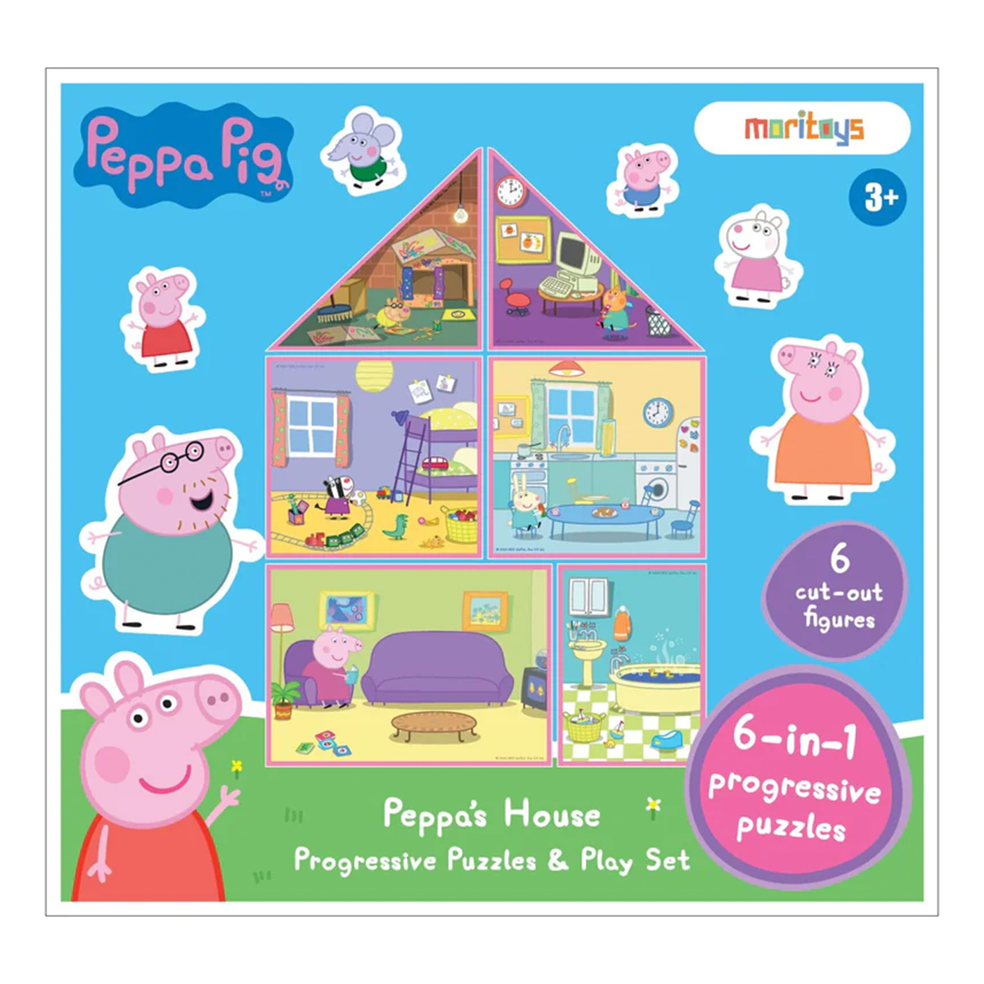  Moritoys Peppa’s House: 6 in 1 Puzzle ile Peppa'nın Evinin Mimarı Ol!