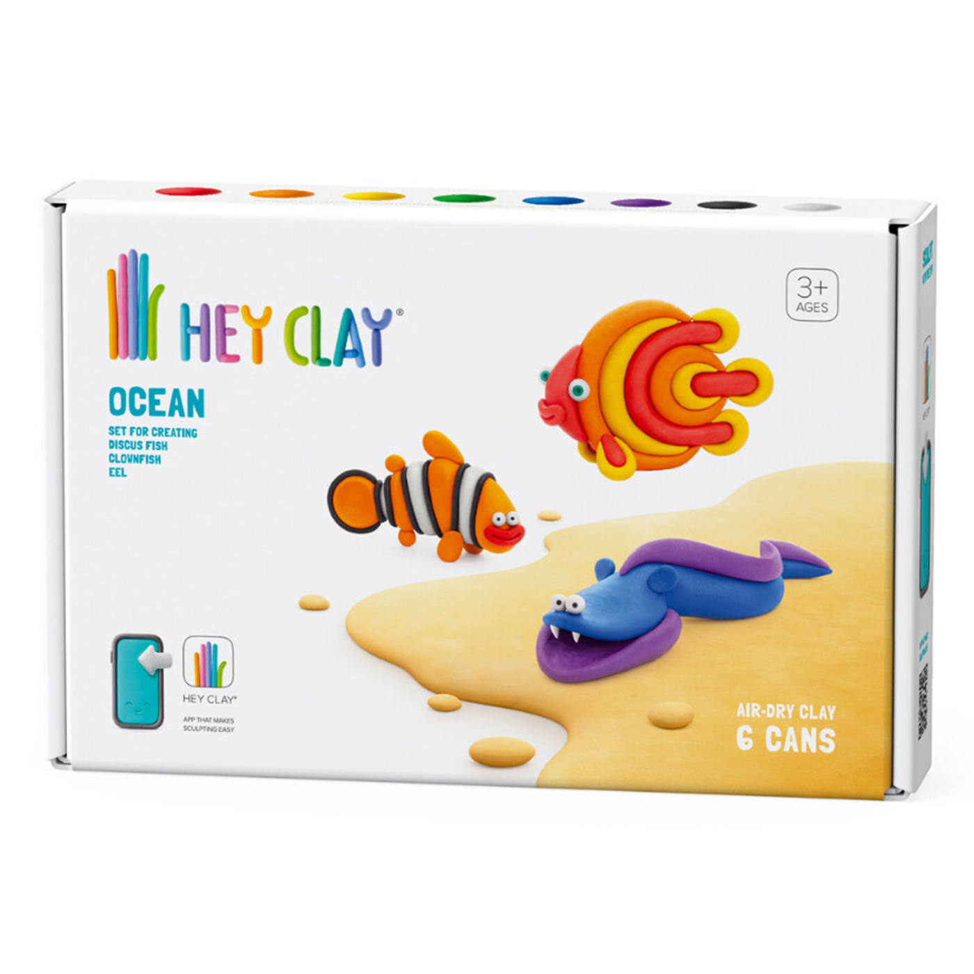  Hey Clay Hava ile Kuruyan Kil (6'lı kutu) - Okyanus (Palyaço balığı, Discus Balığı, Yılan Balığı)