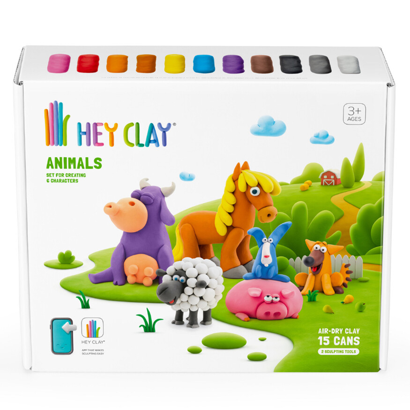 HEY CLAY Hey Clay Hava ile Kuruyan Kil (15'li kutu) - Hayvanlar