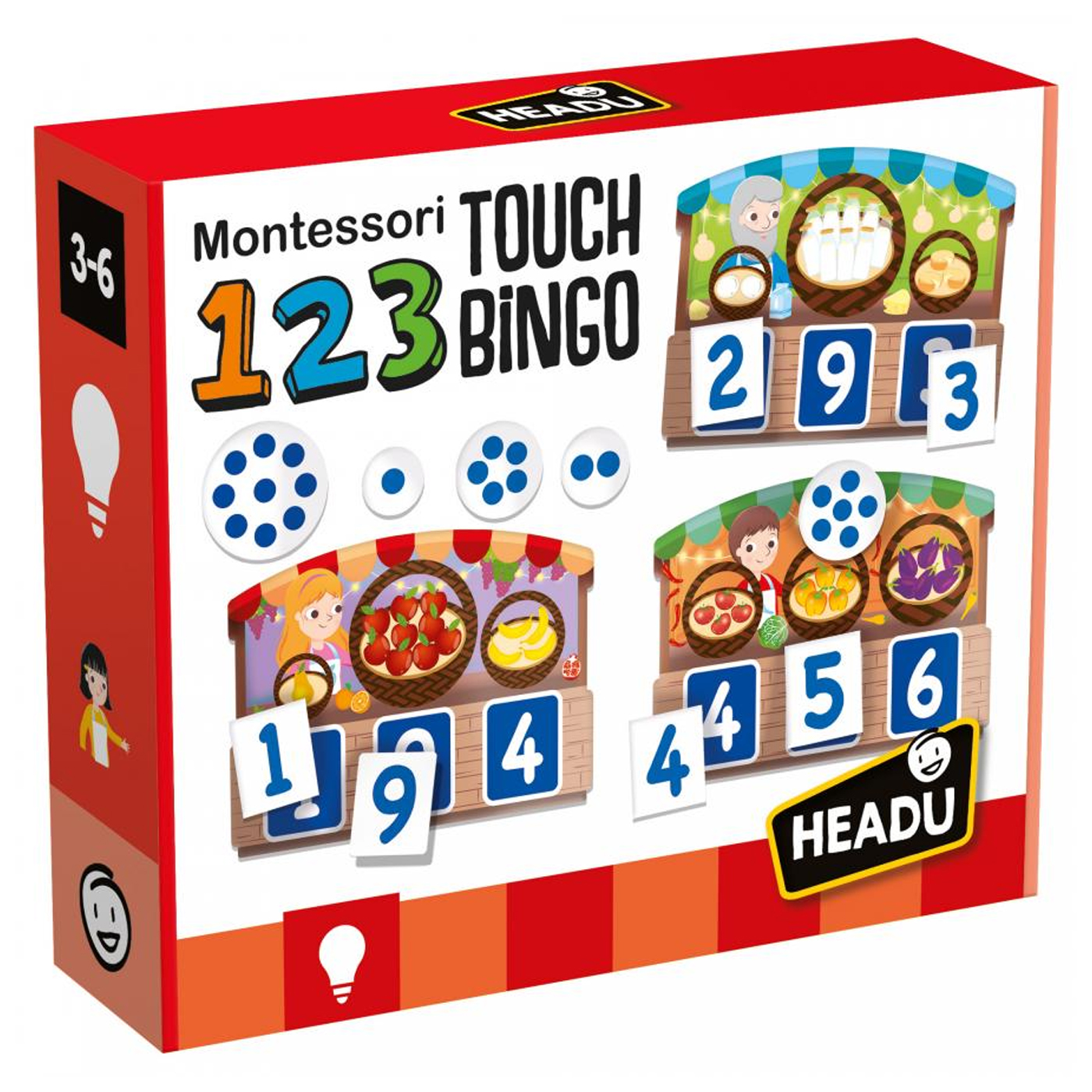HEADU Headu Montessori Touch Bingo 123