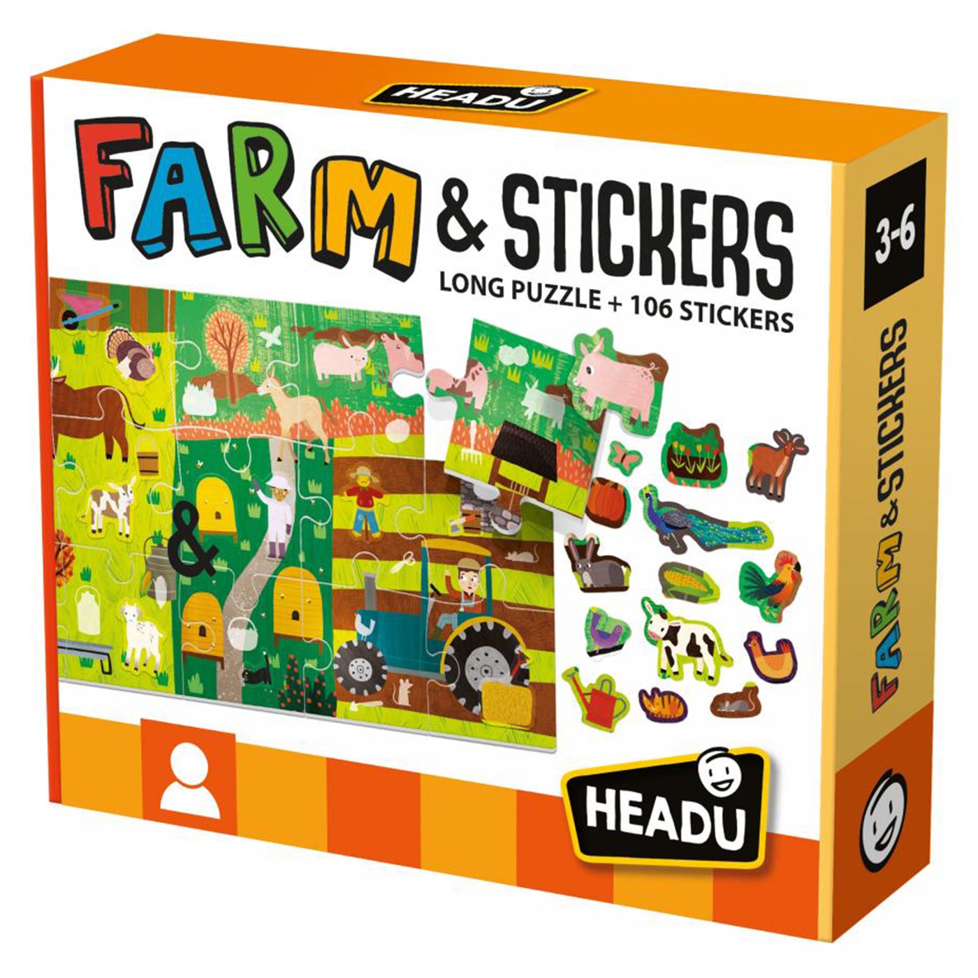 HEADU Headu Puzzle & Sticker The Farm