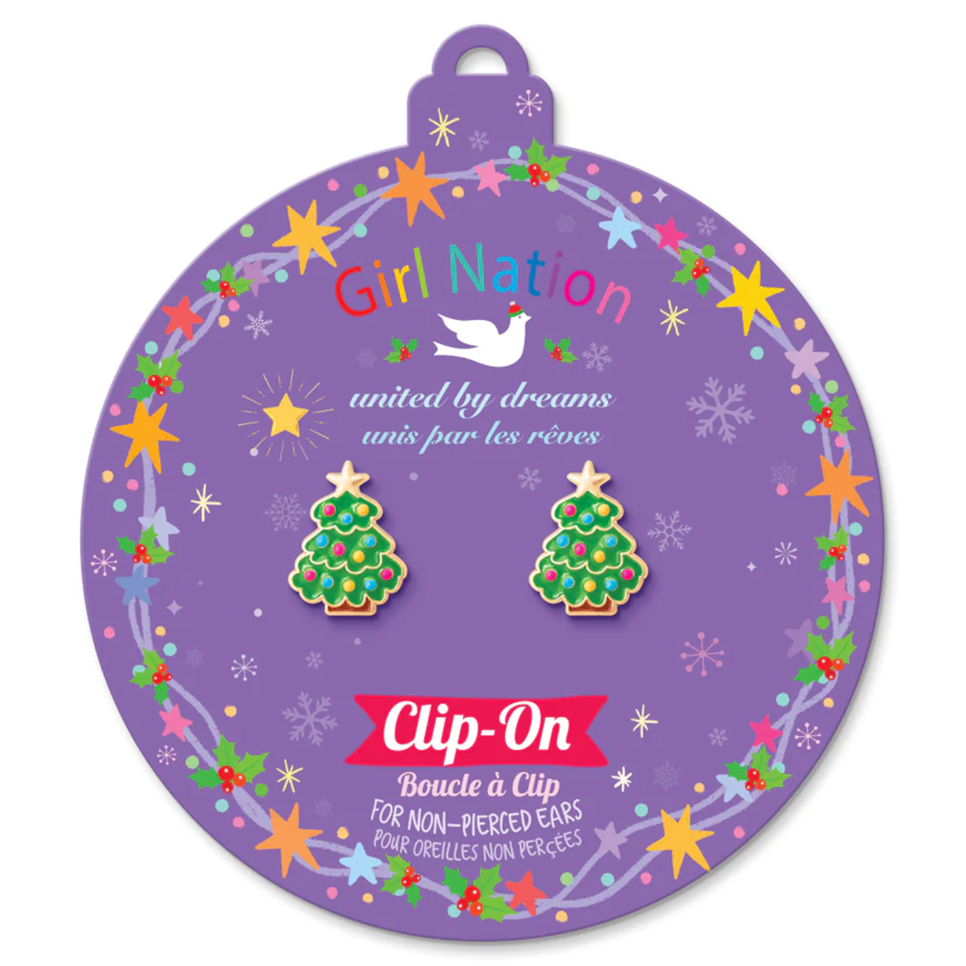  Girl Nation Holiday Studs Klipsli Küpe - Happy Christmas Tree