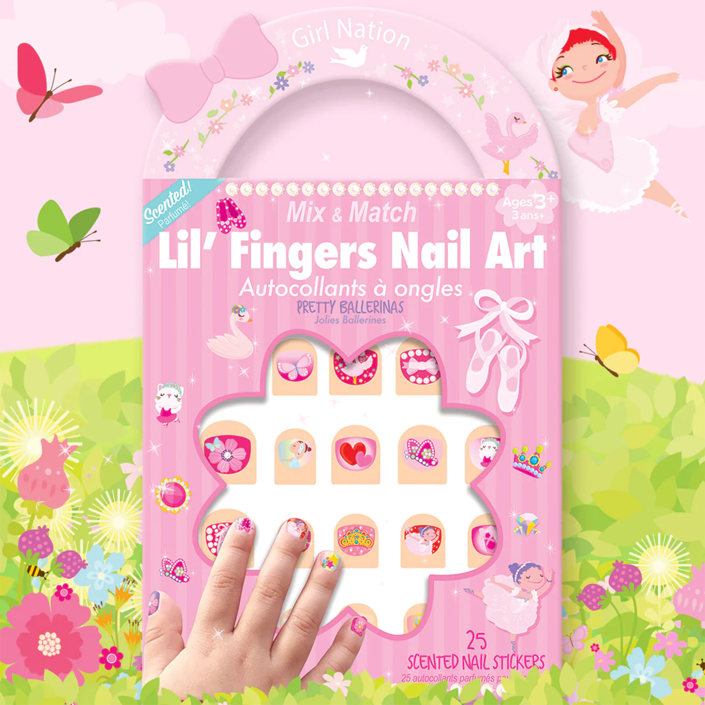 GIRL NATION Girl Nation Lil Fingers Tırnak Sticker -Lil' Fingers Nail Art - Pretty Ballerinas