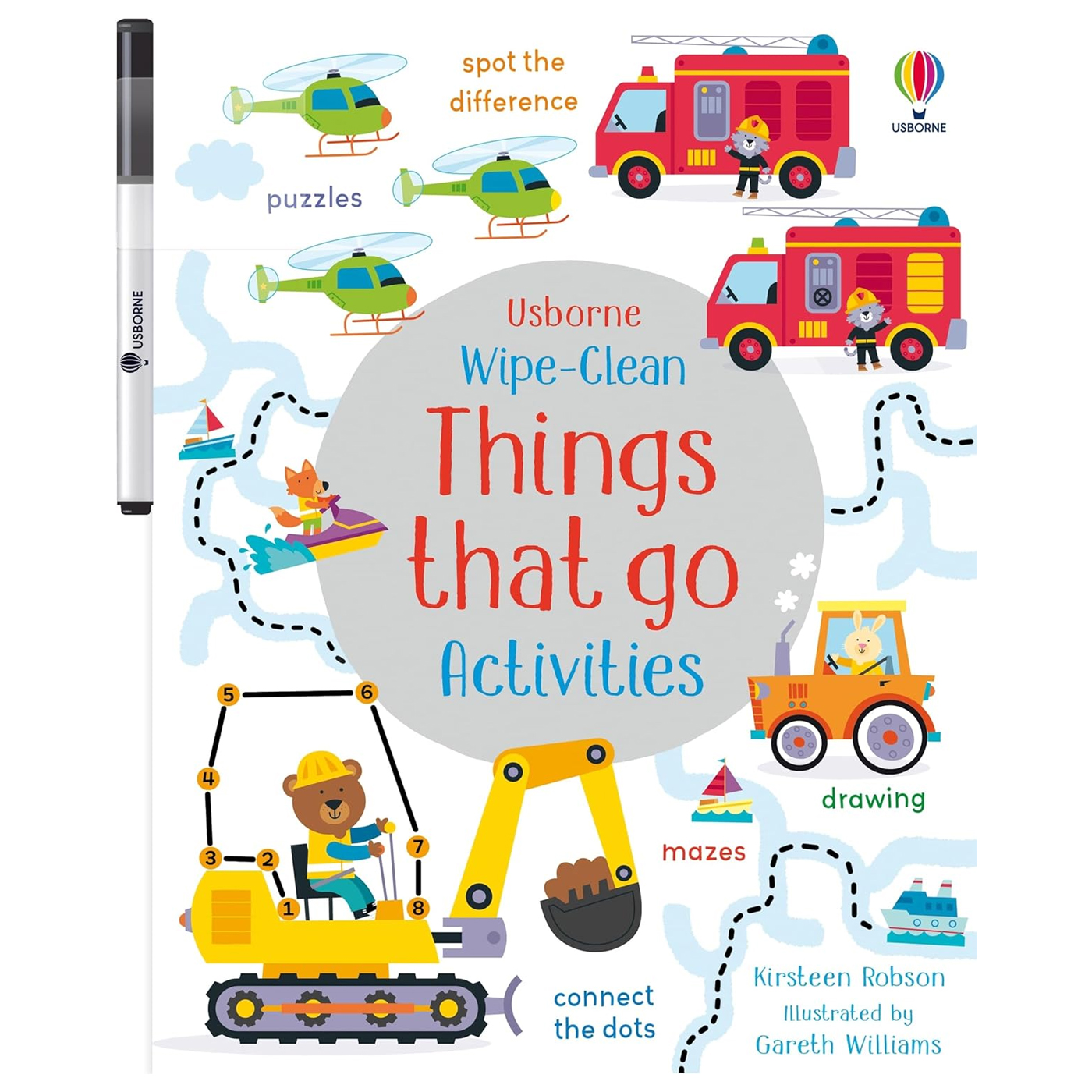 USBORNE Wipe-Clean Things That Go Activities