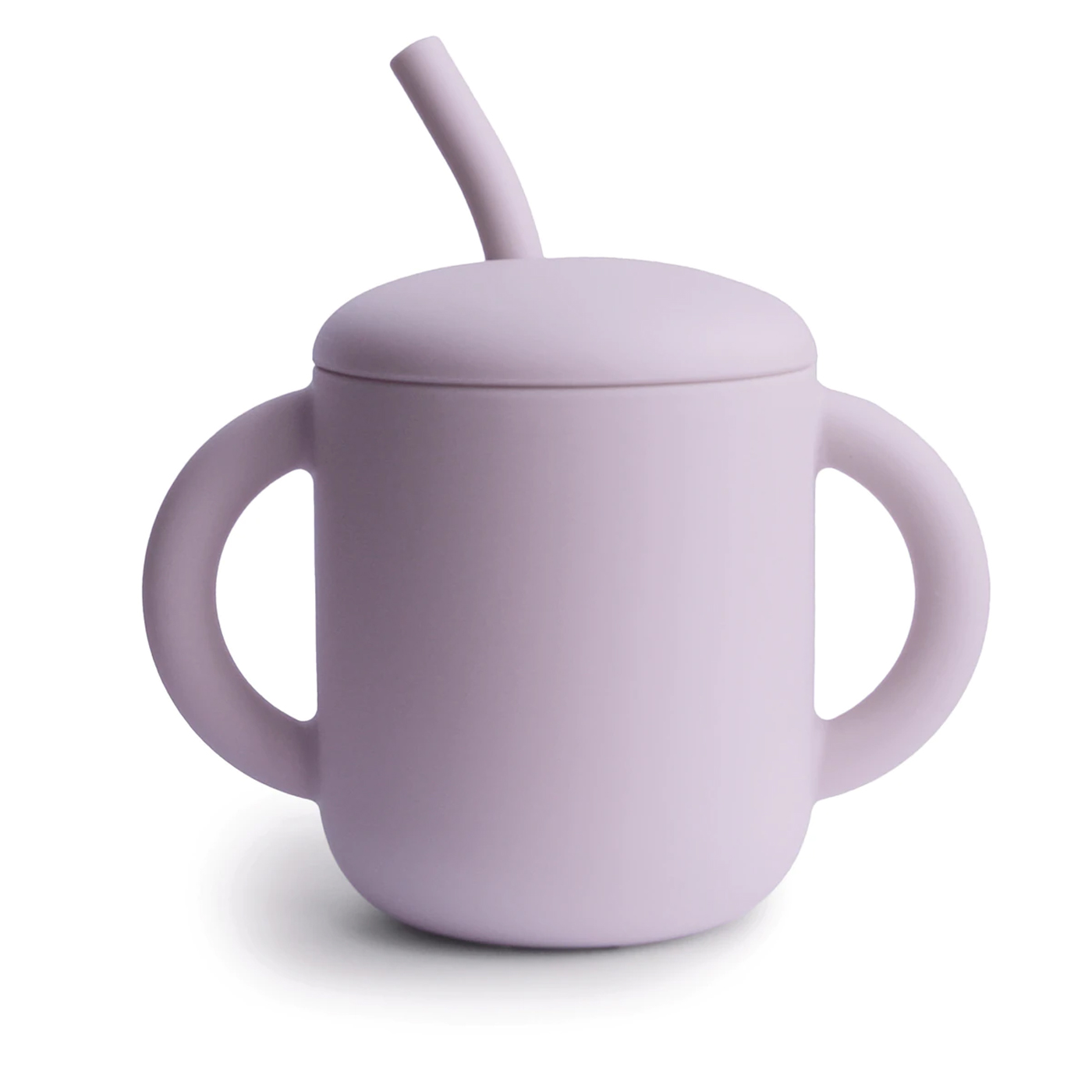  Mushie Pipetli Silikon Alıştırma Bardağı | Soft Lilac