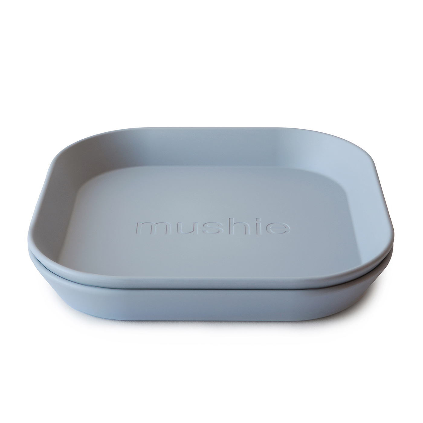 MUSHIE Mushie İkili Kare Yemek Tabağı  | Cloud