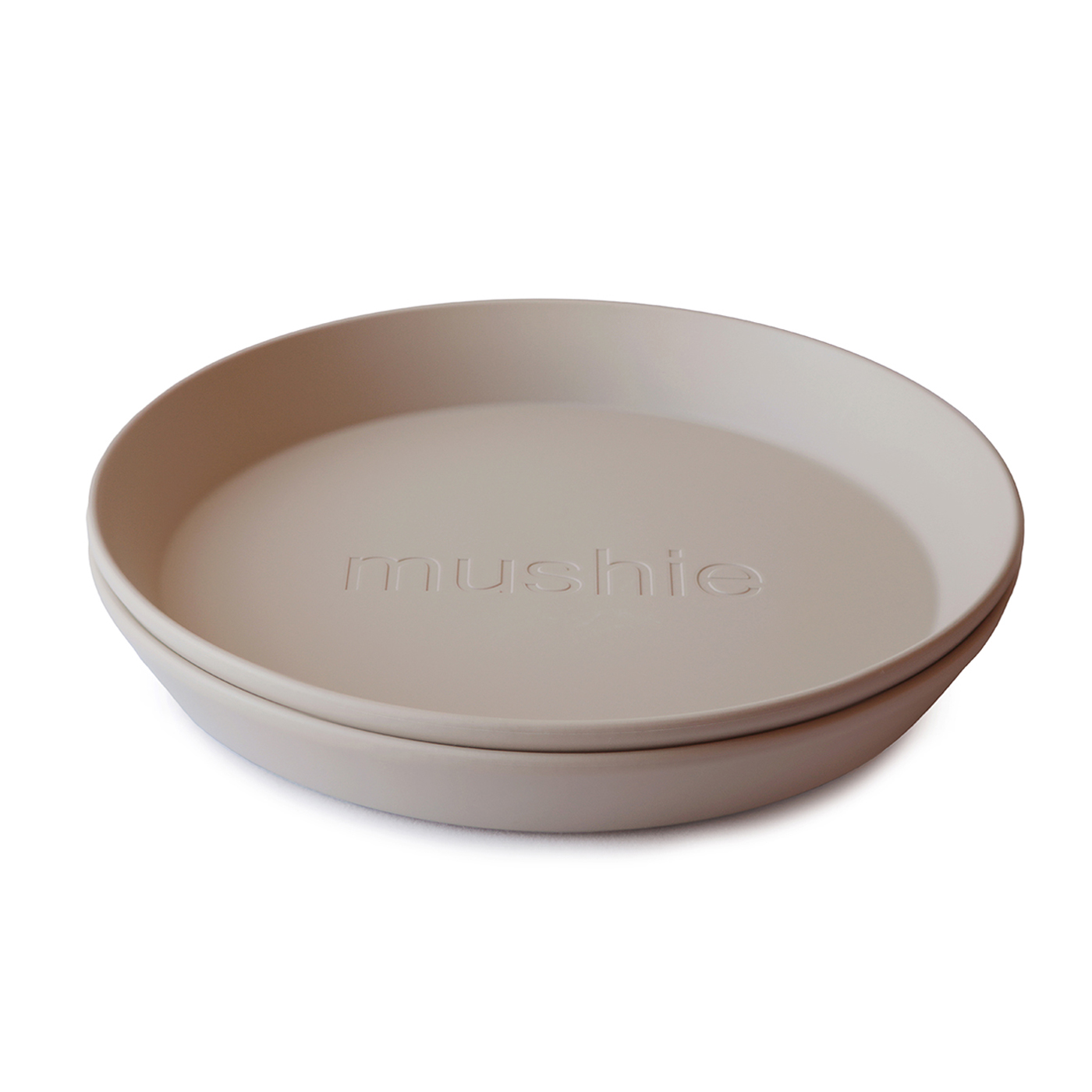 MUSHIE Mushie İkili Yuvarlak Yemek Tabağı  | Vanilla