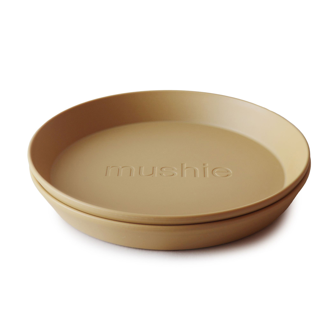 MUSHIE Mushie İkili Yuvarlak Yemek Tabağı  | Mustard