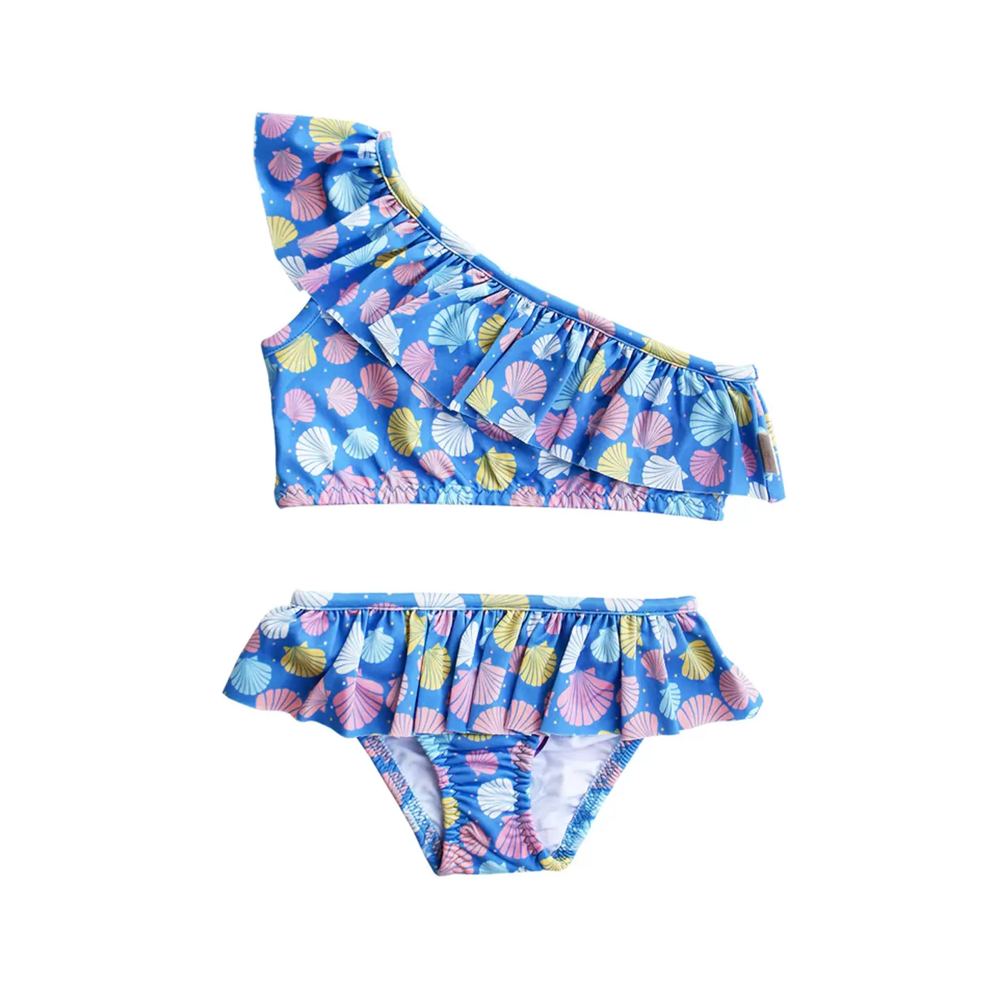  Miela Kids Ruffle Tek Omuz Bikini Set | Sea Shell