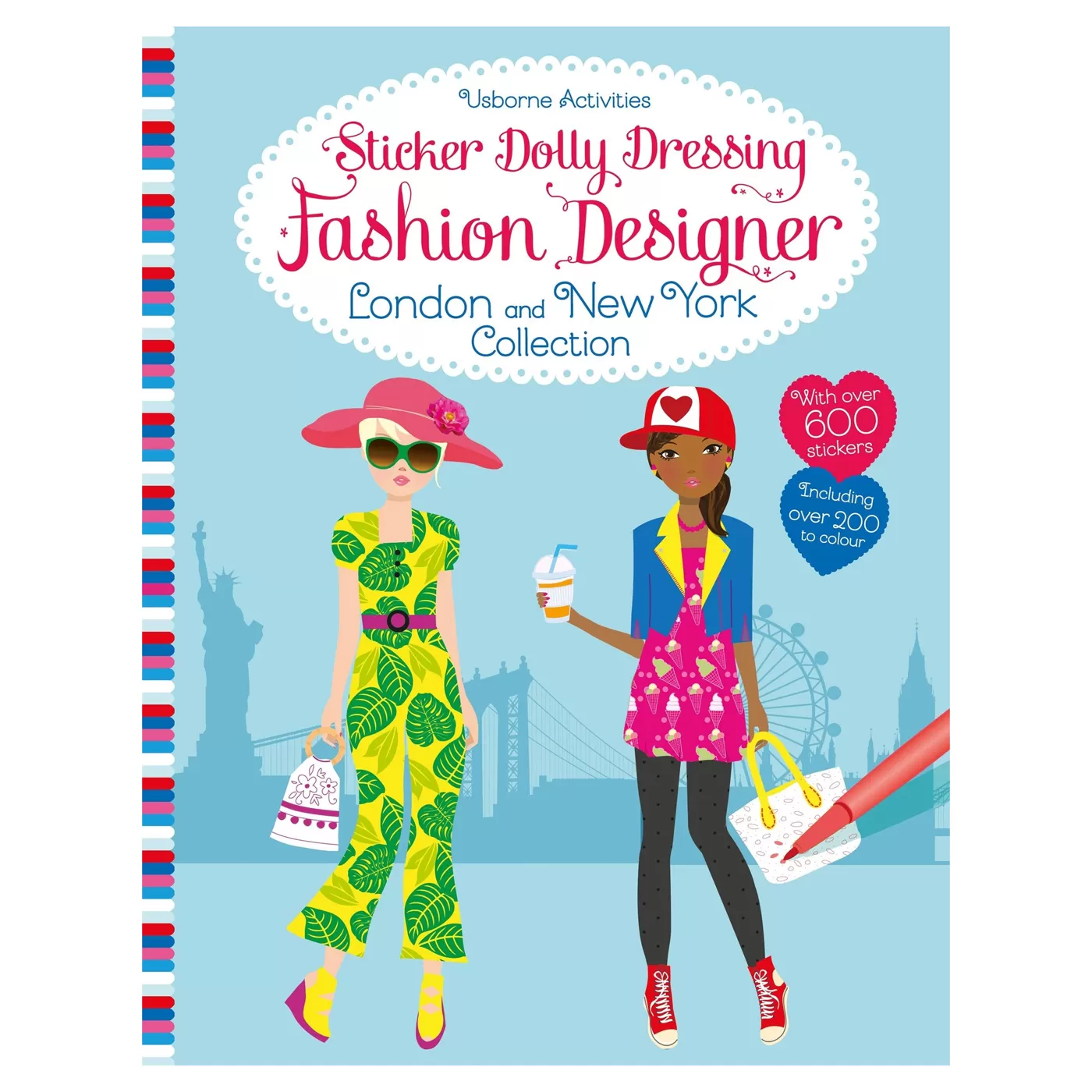 USBORNE Sticker Dolly Dressing Fashion Designer London and New York Collection