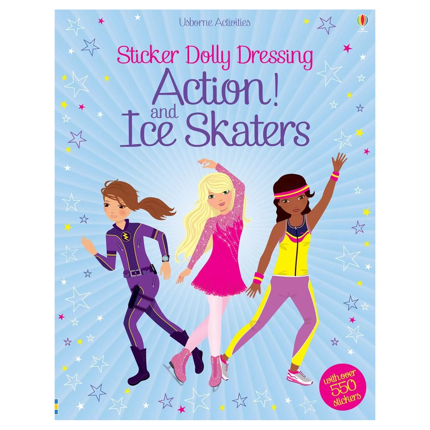 USBORNE Sticker Dolly Dressing Action! and Ice Skaters